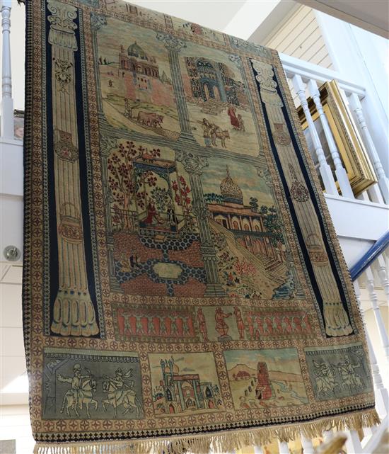 A Persian Four Seasons pictorial carpet 250 x 170cm